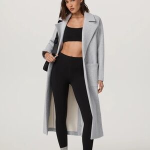 Vuori Women's Restore Trench Coat Light Heather Grey Size Small NEW